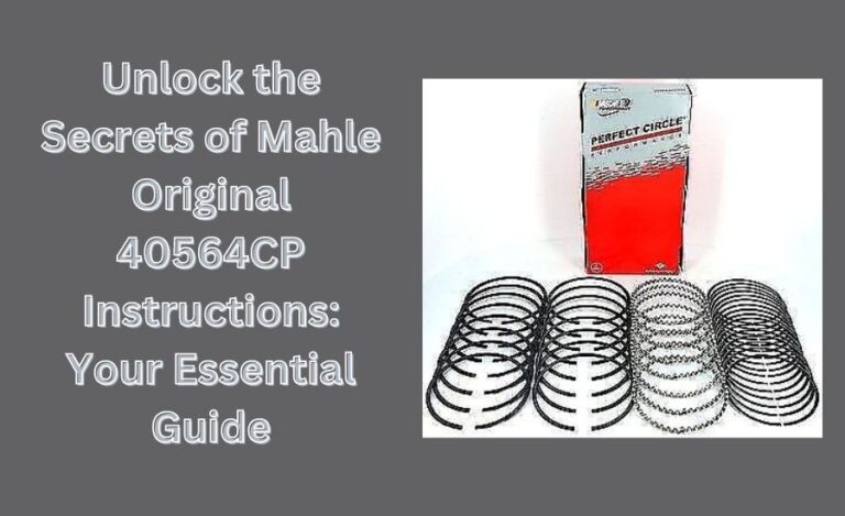 mahle original 40564cp instructions